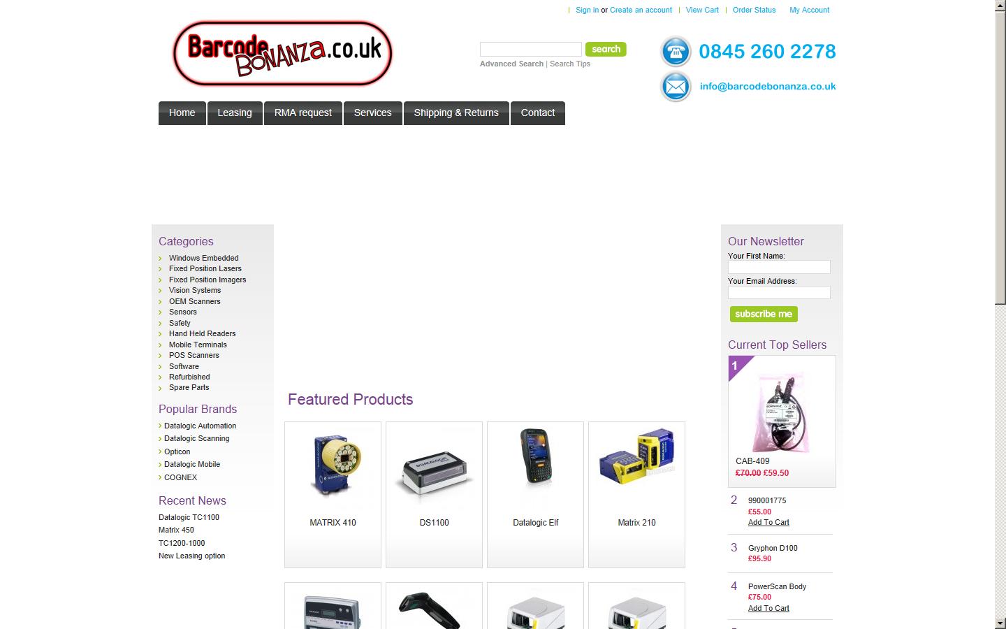 Barcode-Bonanza Website