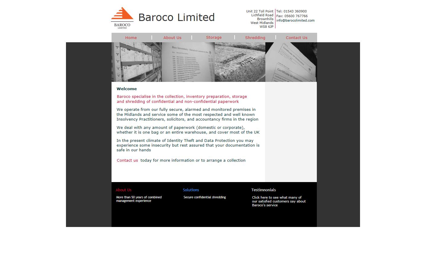 Baroco Ltd Website