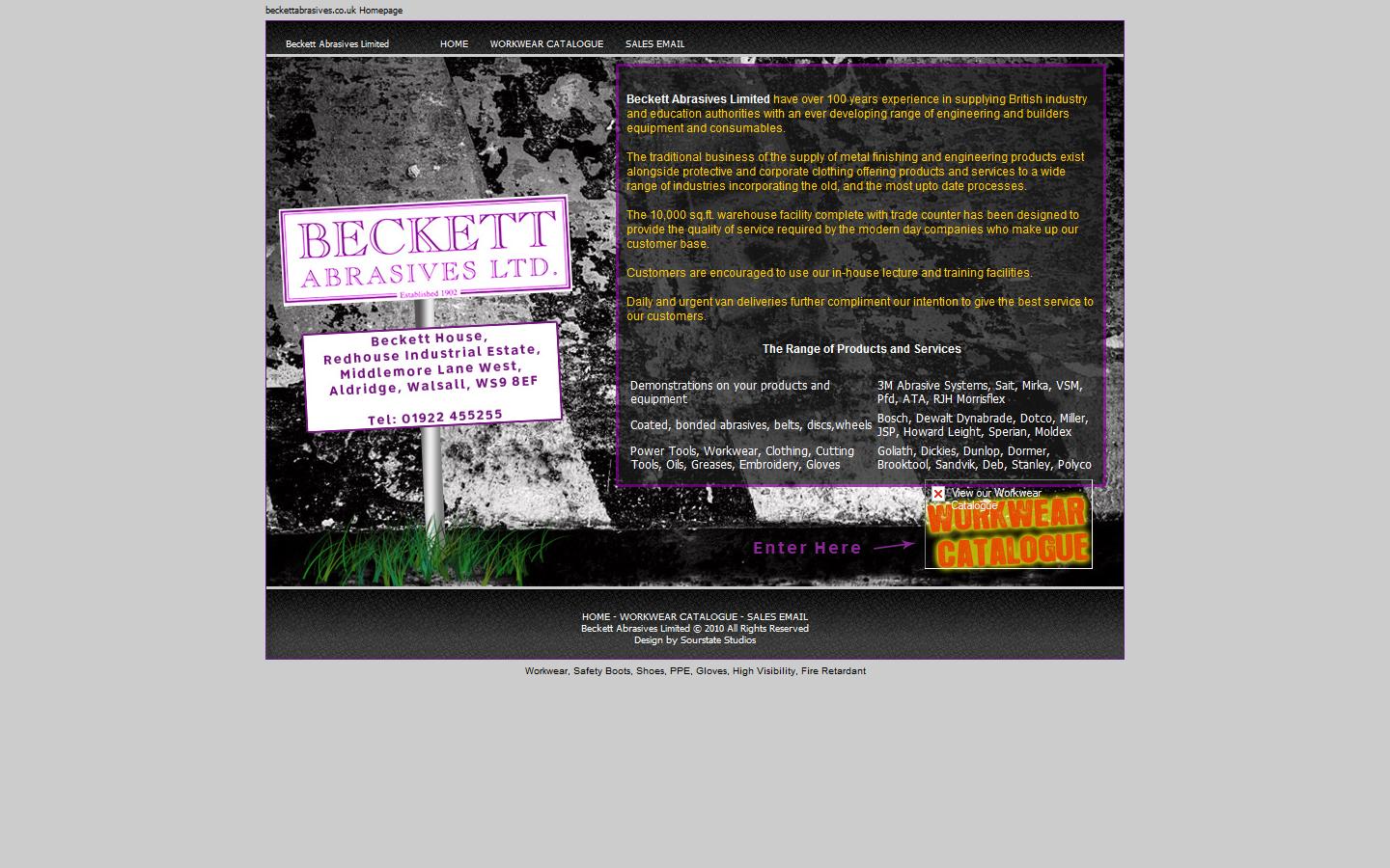 Beckett Abrasives Ltd Website