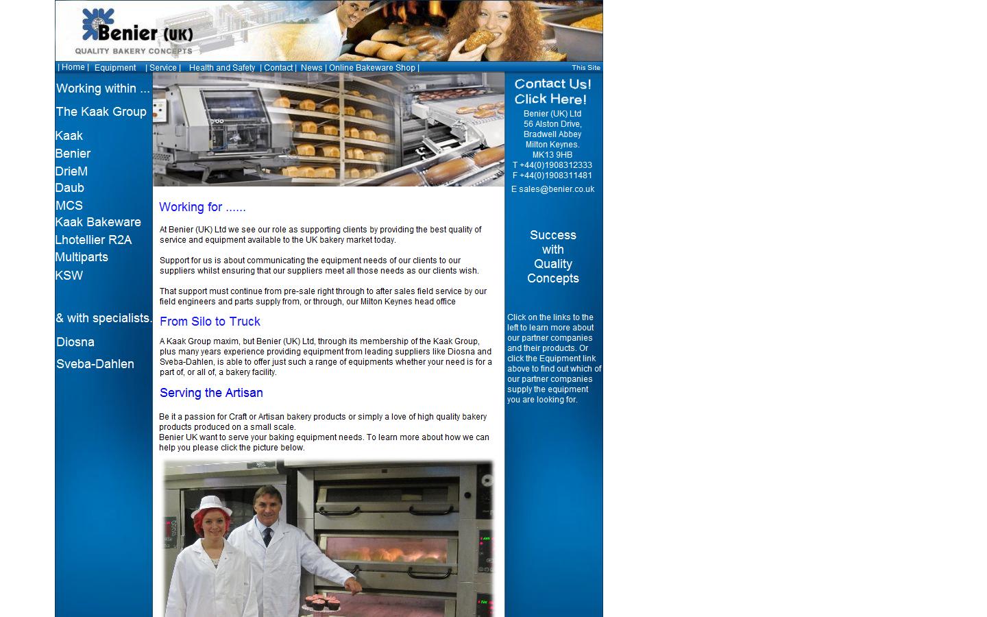 Benier (UK) Ltd Website