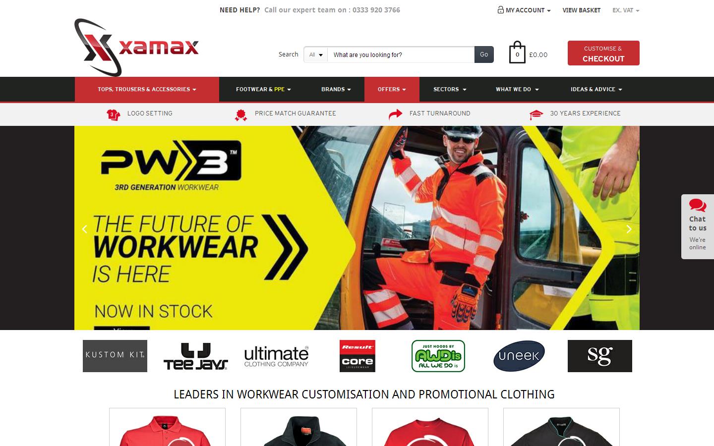 Xamax Clothing Company Ltd Website