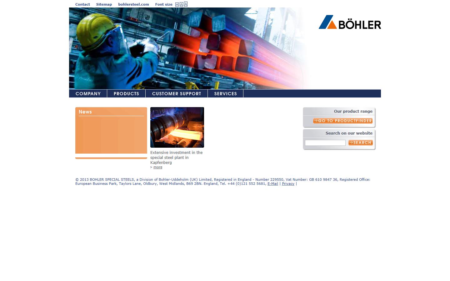 Bohler Special Steels Website