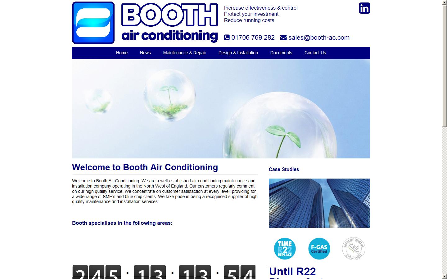 Booth Air Conditioning Ltd  Website