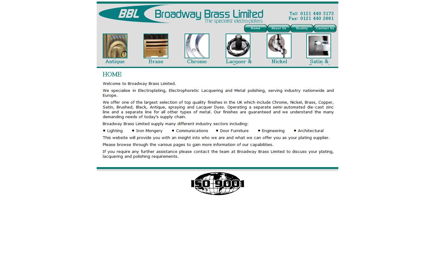 Broadway Brass Ltd  Website