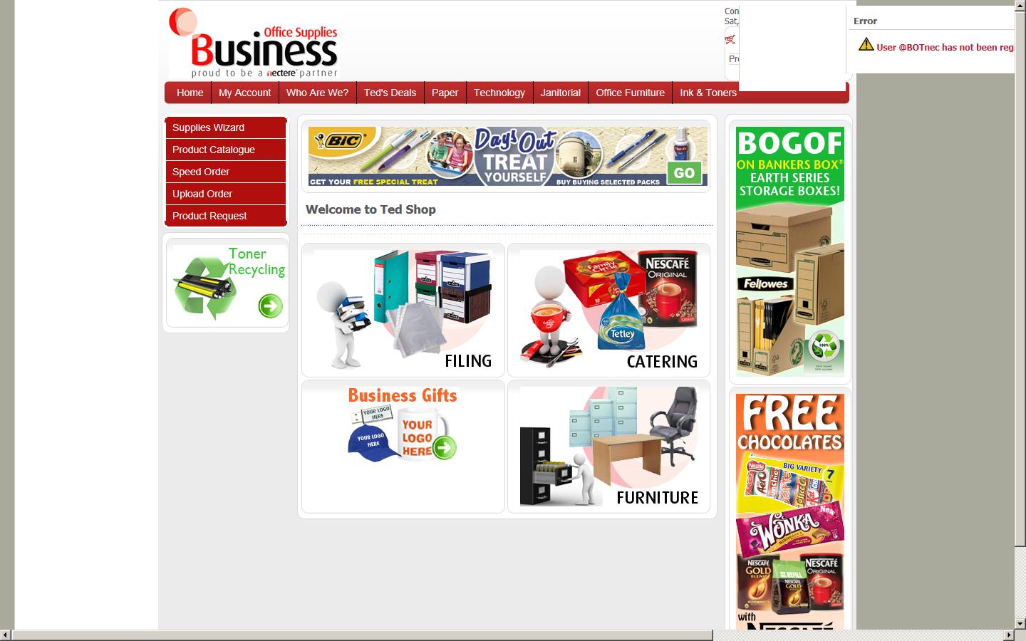 Business Office Supplies Website