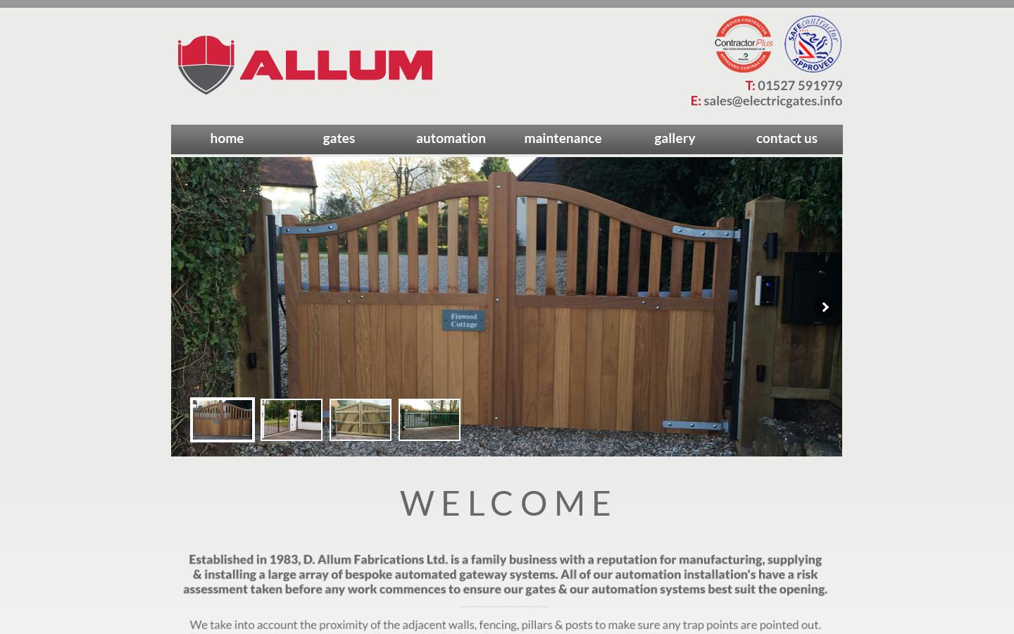 D. Allum Fabrications Ltd Website