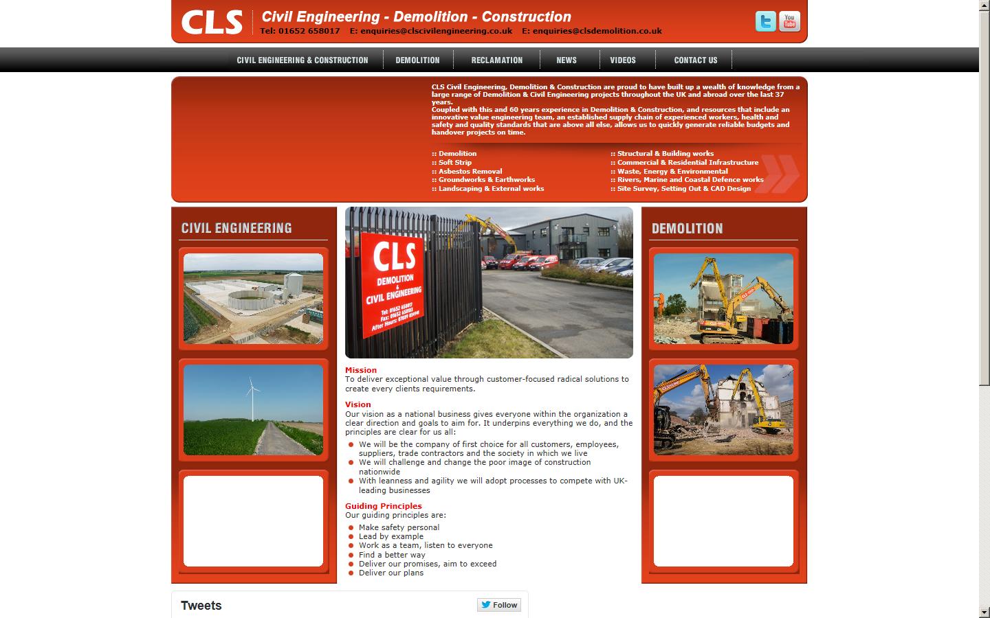 CLS Demolition Ltd Website