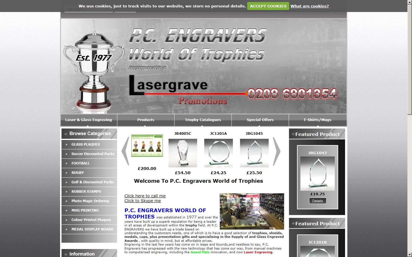 LASERGRAVE PROMOTIONS Website