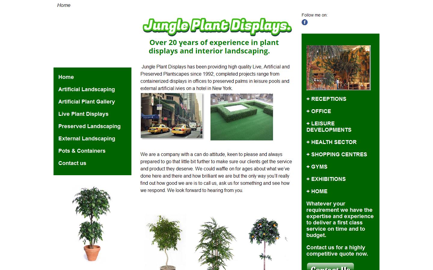 Jungle Plant Displays Website