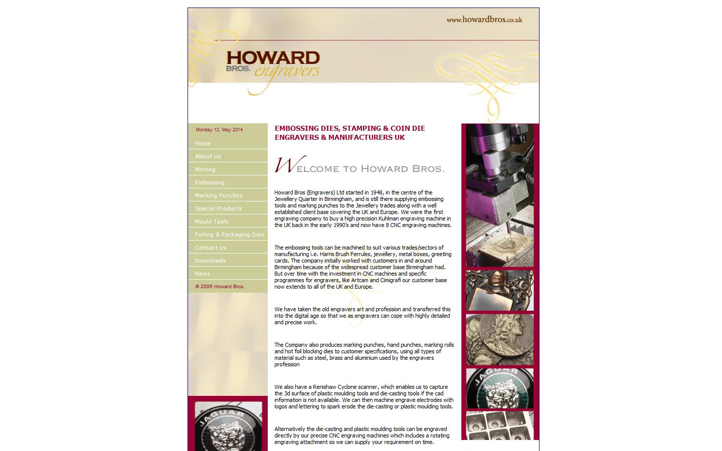 Howard Bros (Engravers) Limited Website