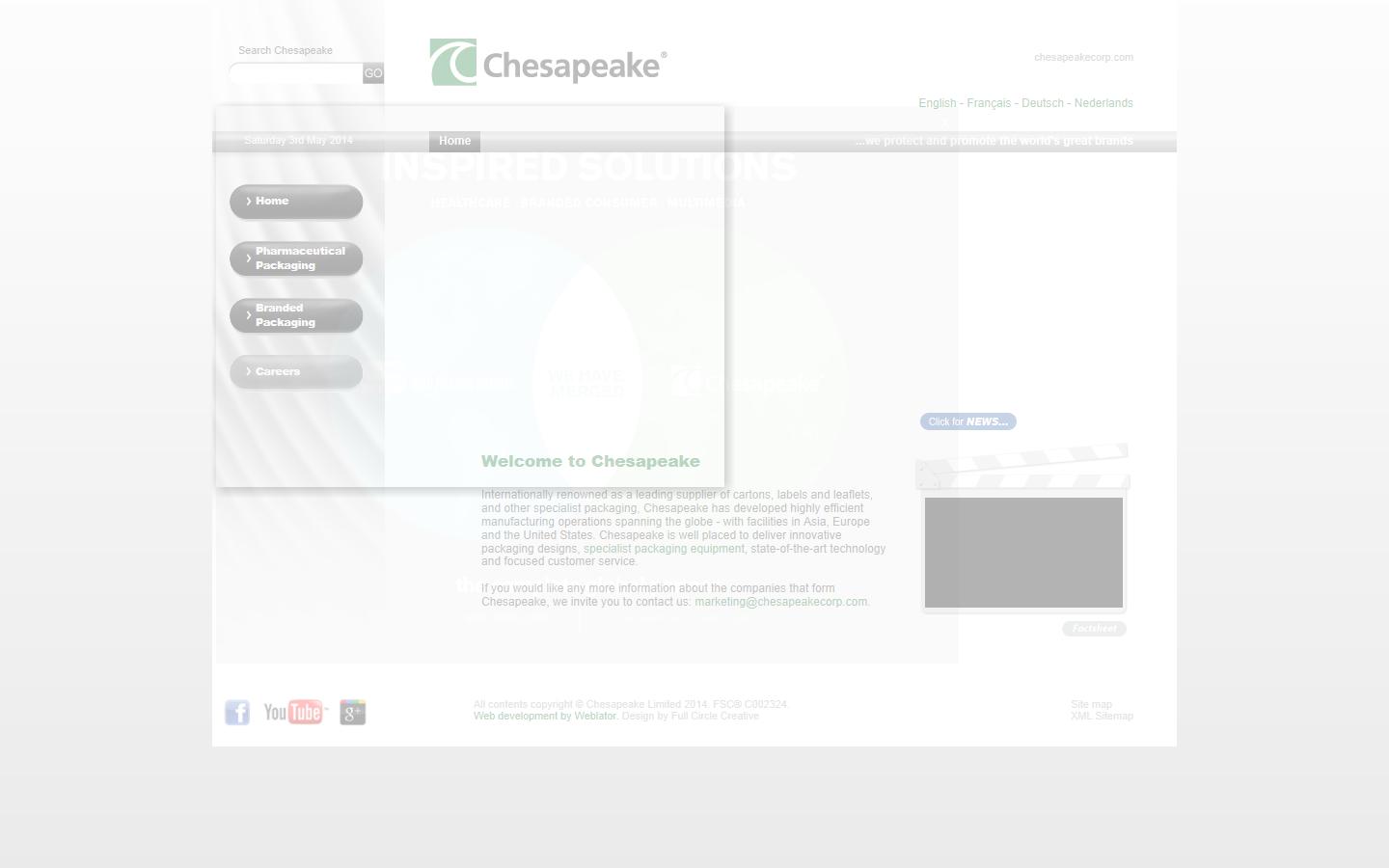 CHESAPEAKE PACKAGING SYSTEMS Website