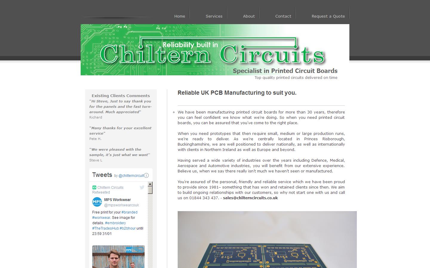 Chiltern Circuits Ltd Website