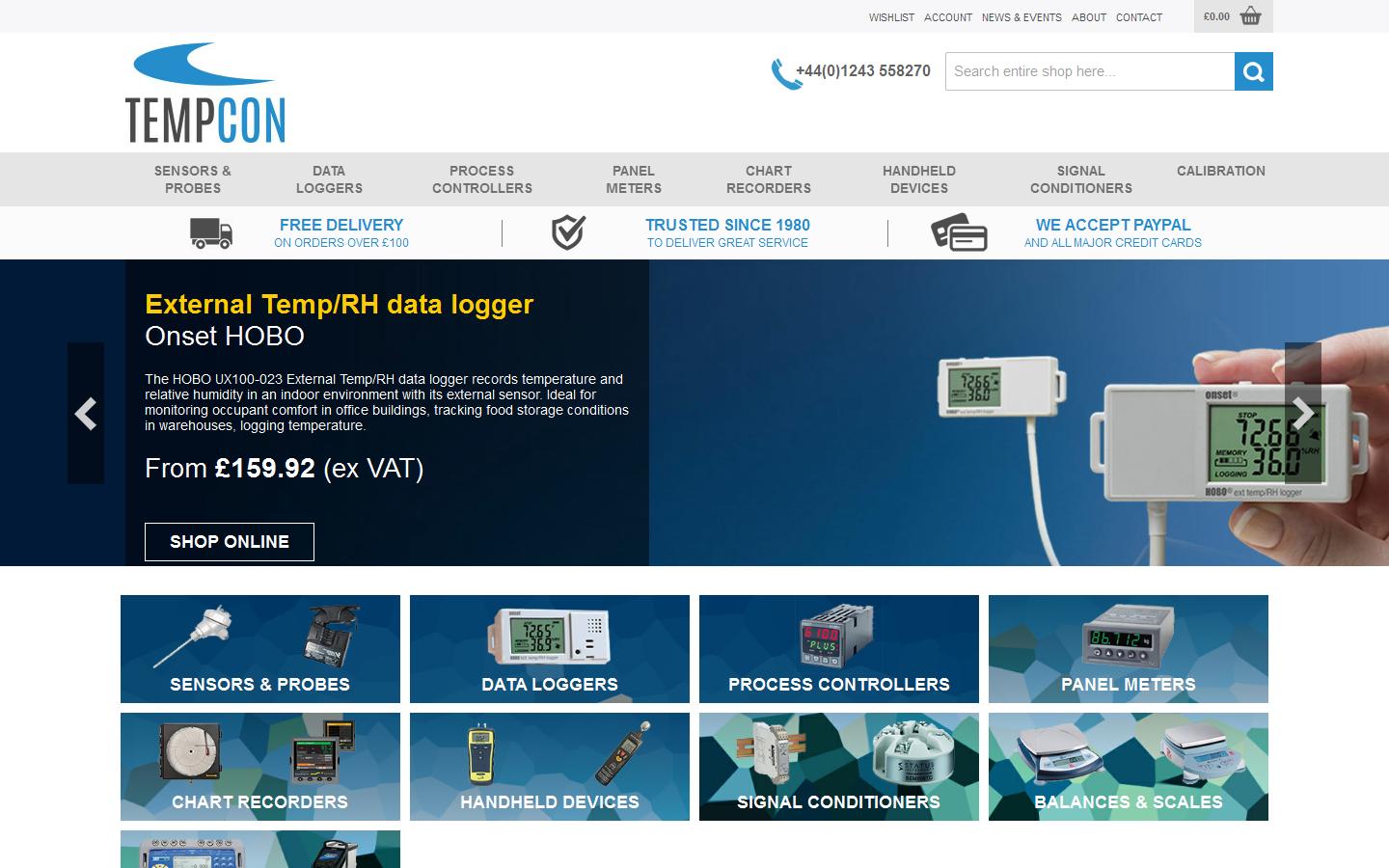 Tempcon Instrumentation Ltd Website