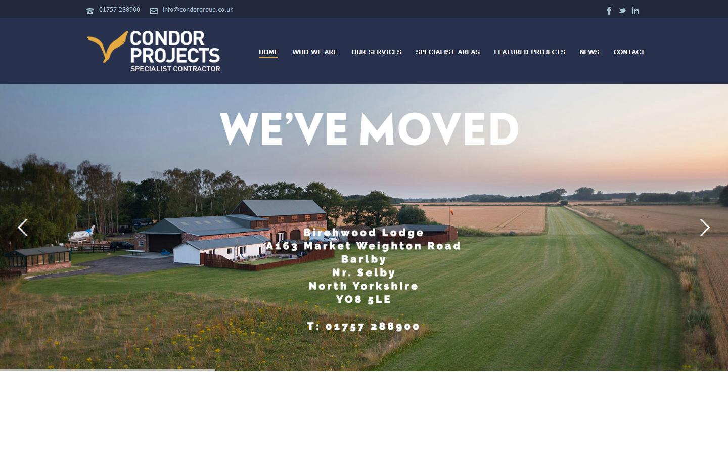 Condor Projects Ltd Website