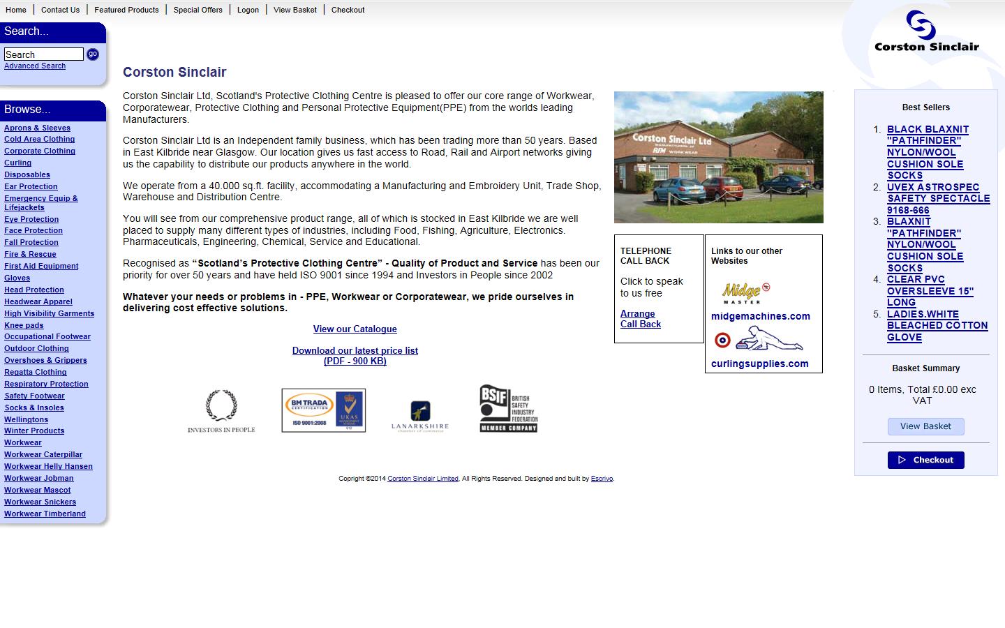 Corston Sinclair Ltd Website