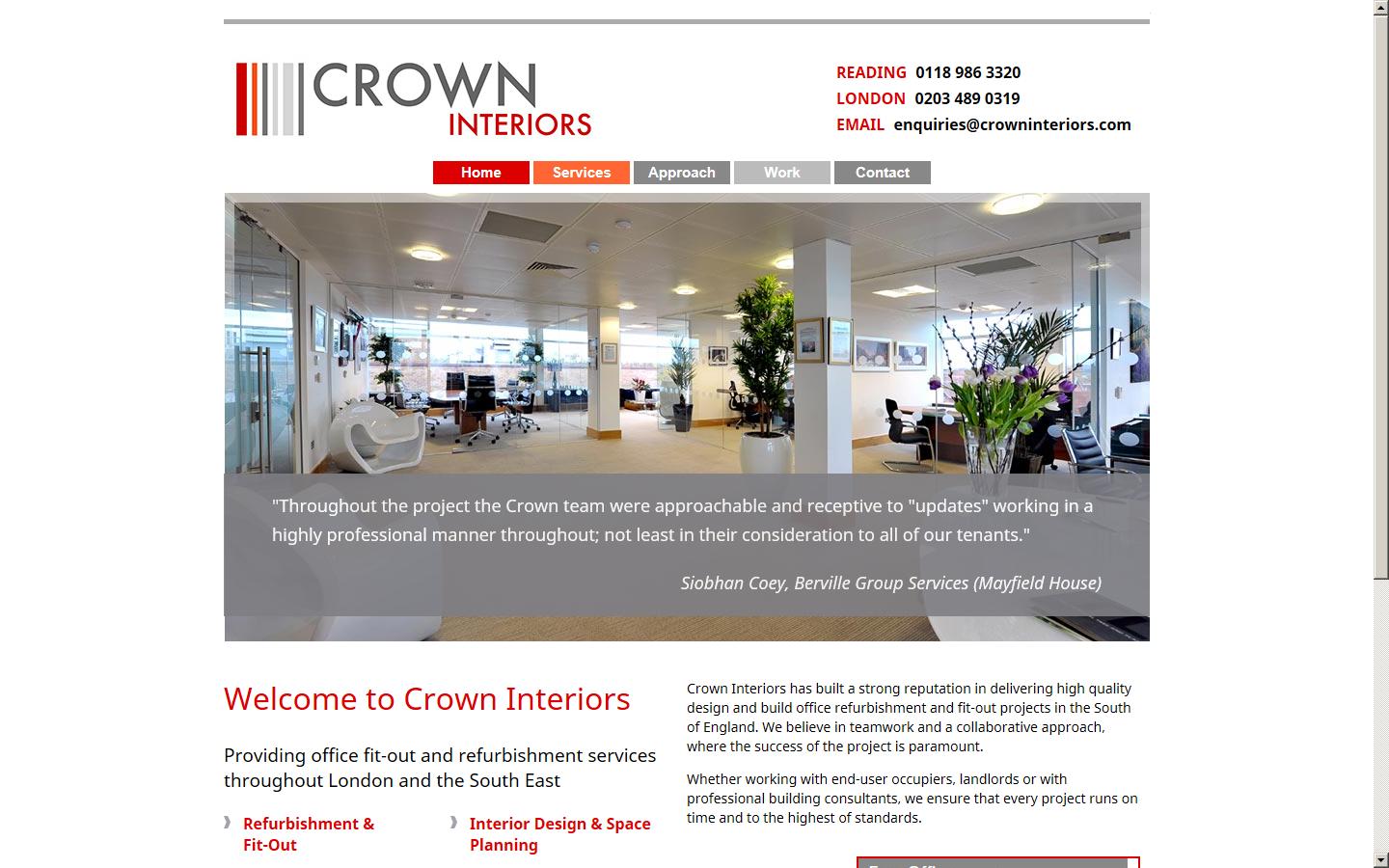 Crown Interiors Ltd Website