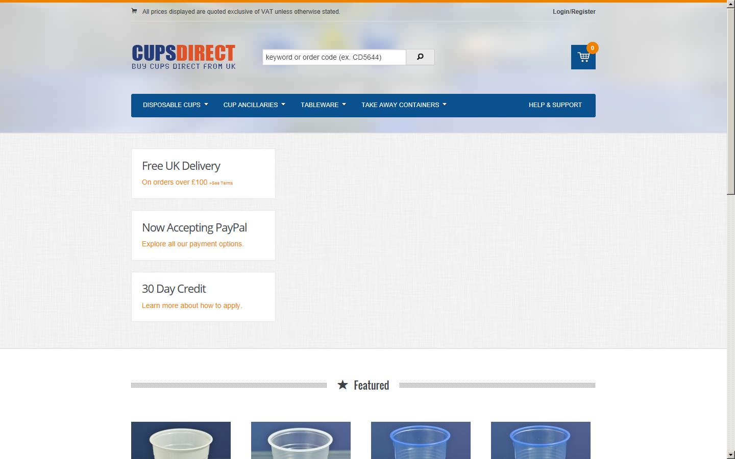 CupsDirect Website