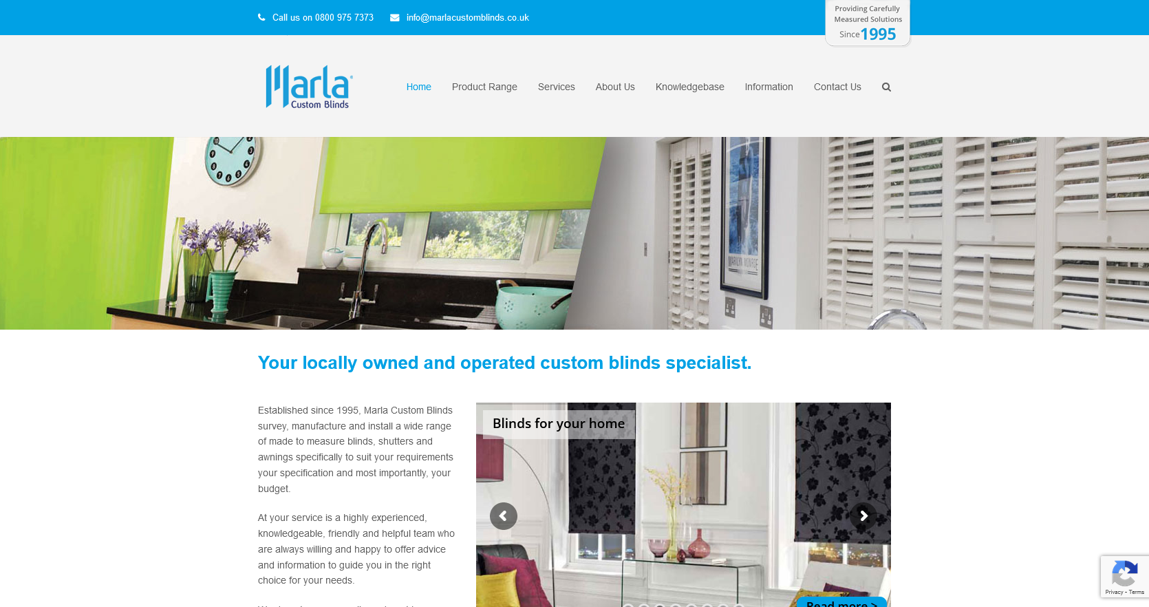 Marla Custom Blinds Website