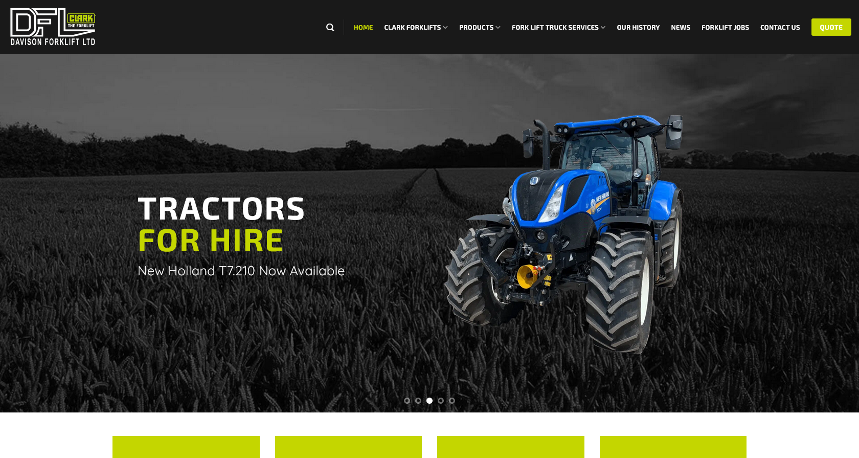 Davison Forklift Ltd Website