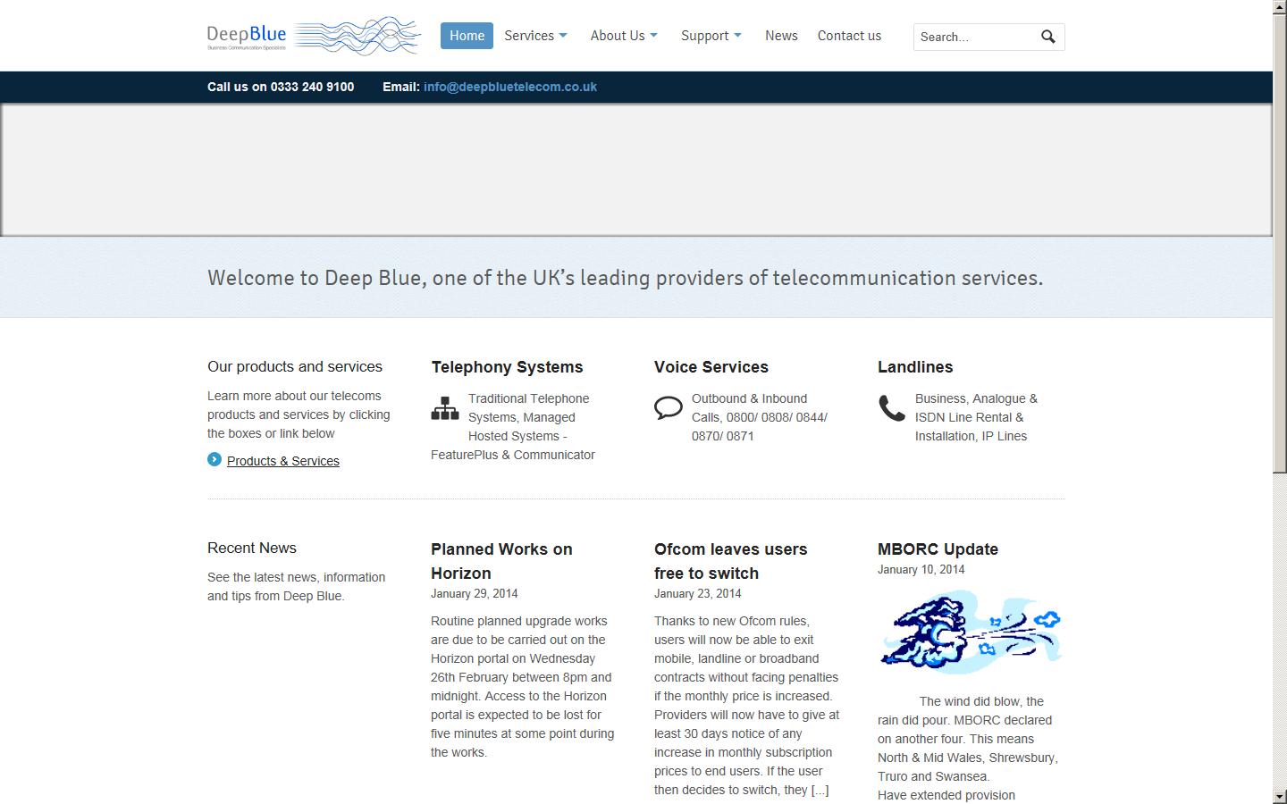 Deep Blue Networks Ltd Website