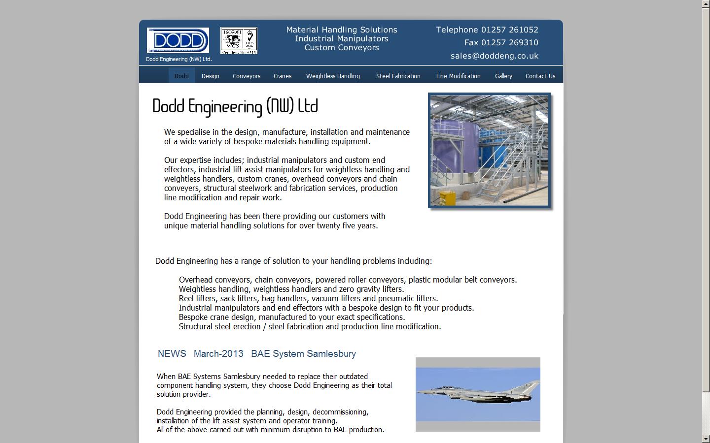 Dodd Engineering Ltd Website