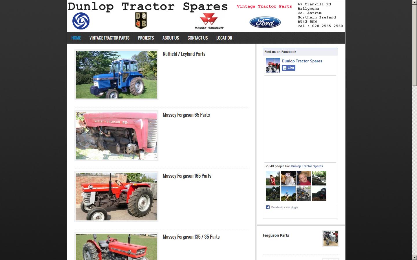 Dunlop Tractor Spares Website