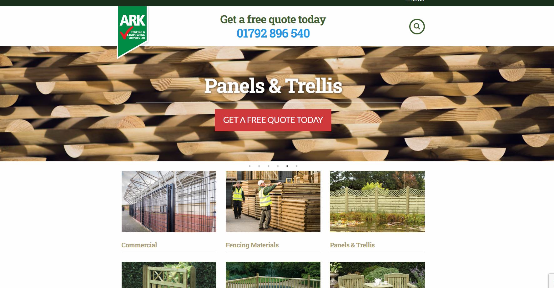 Ark Fencing & Landscaping Supplies Website