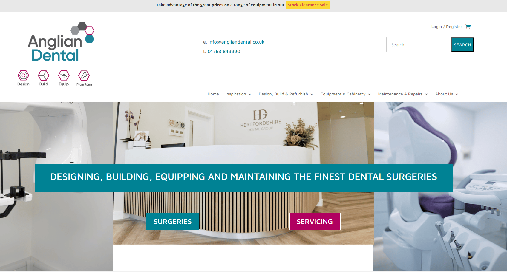 Anglian Dental & Profi Dental Website