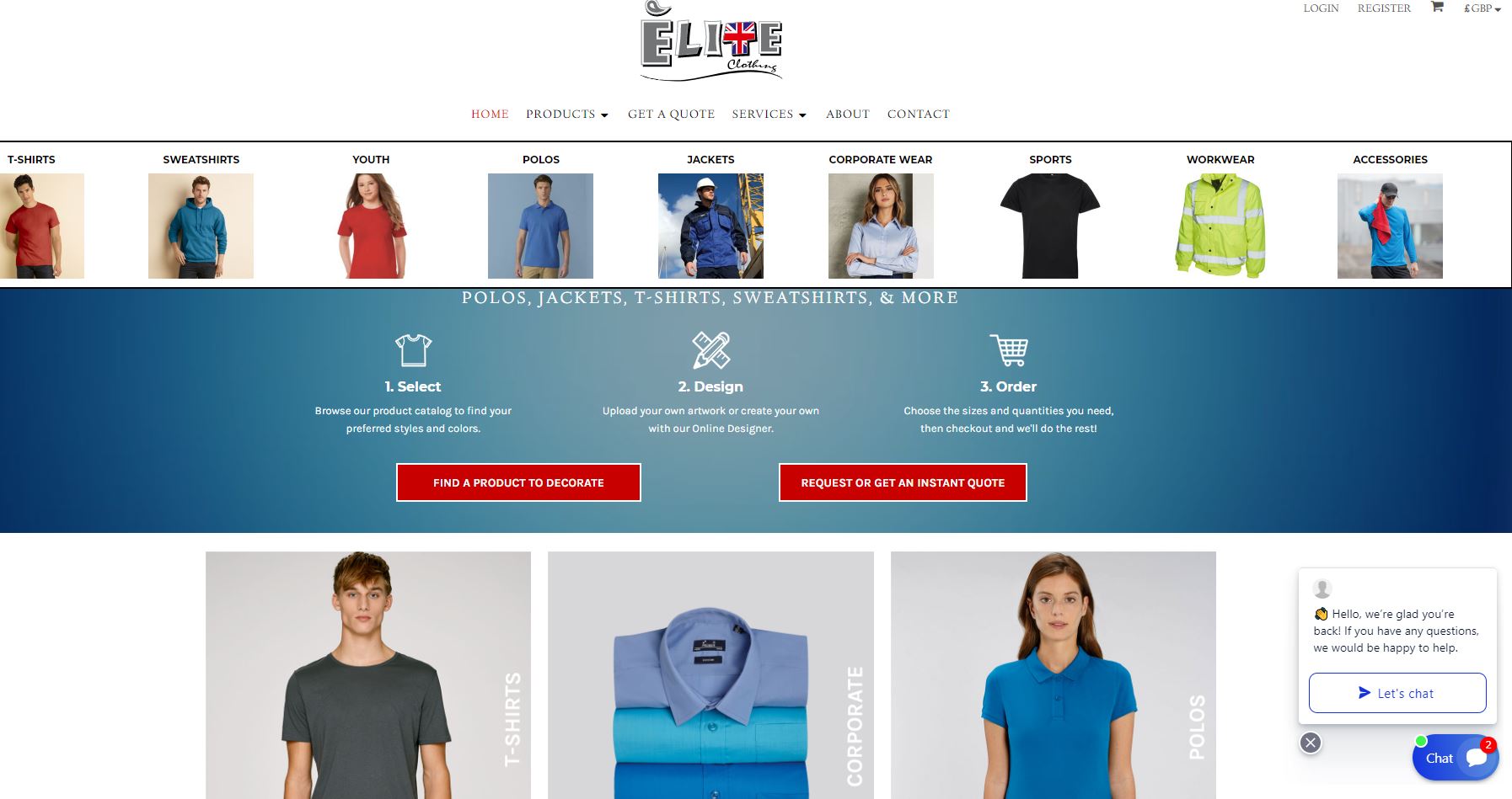 Elite clothing Website