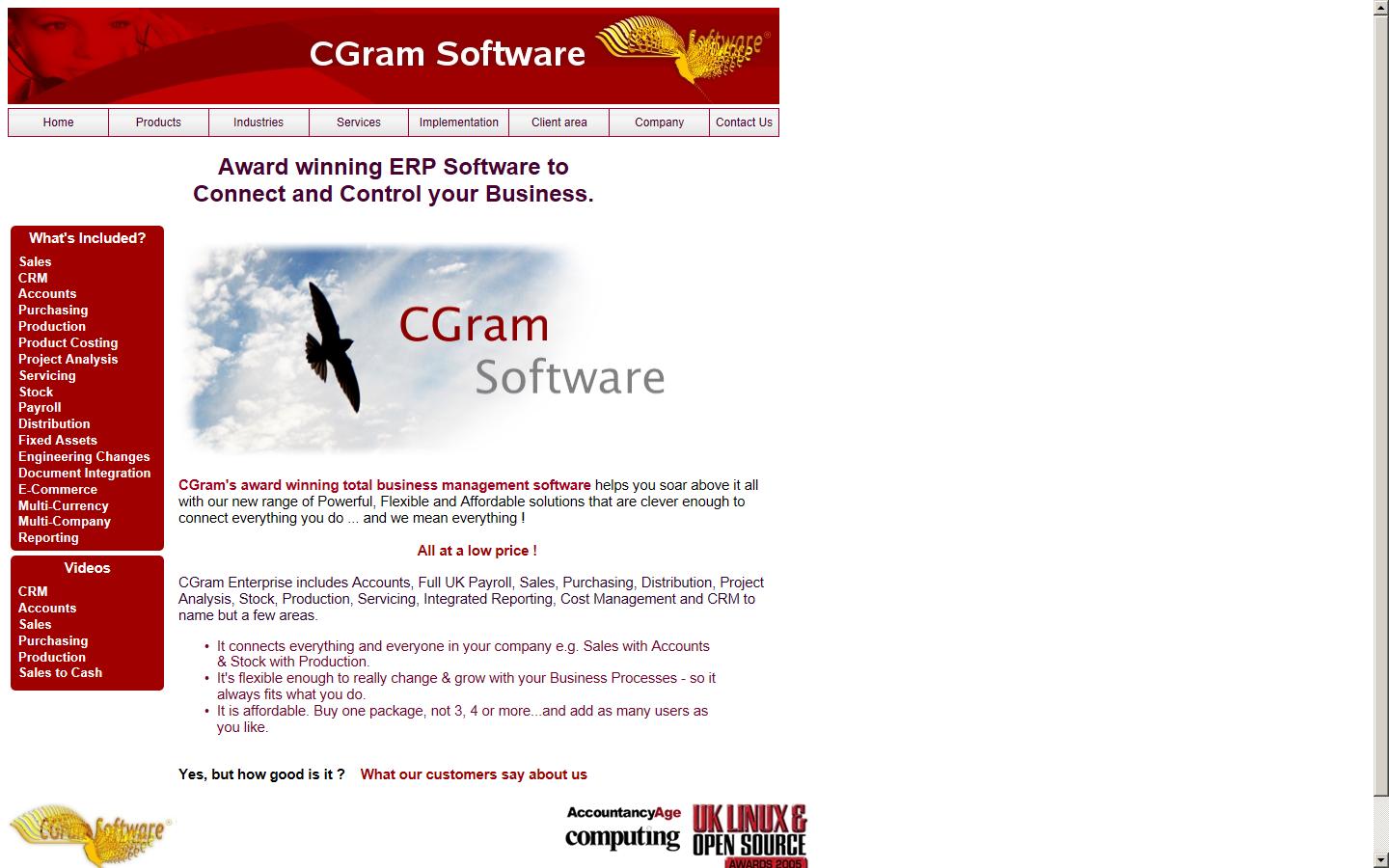 CGram Software Ltd Website