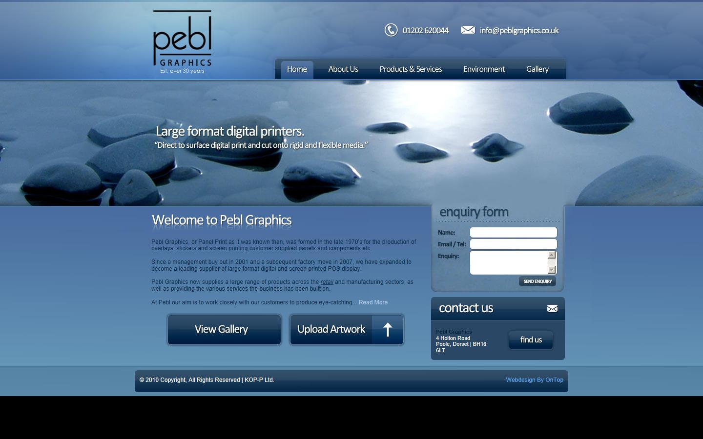 Pebl Graphics  Website