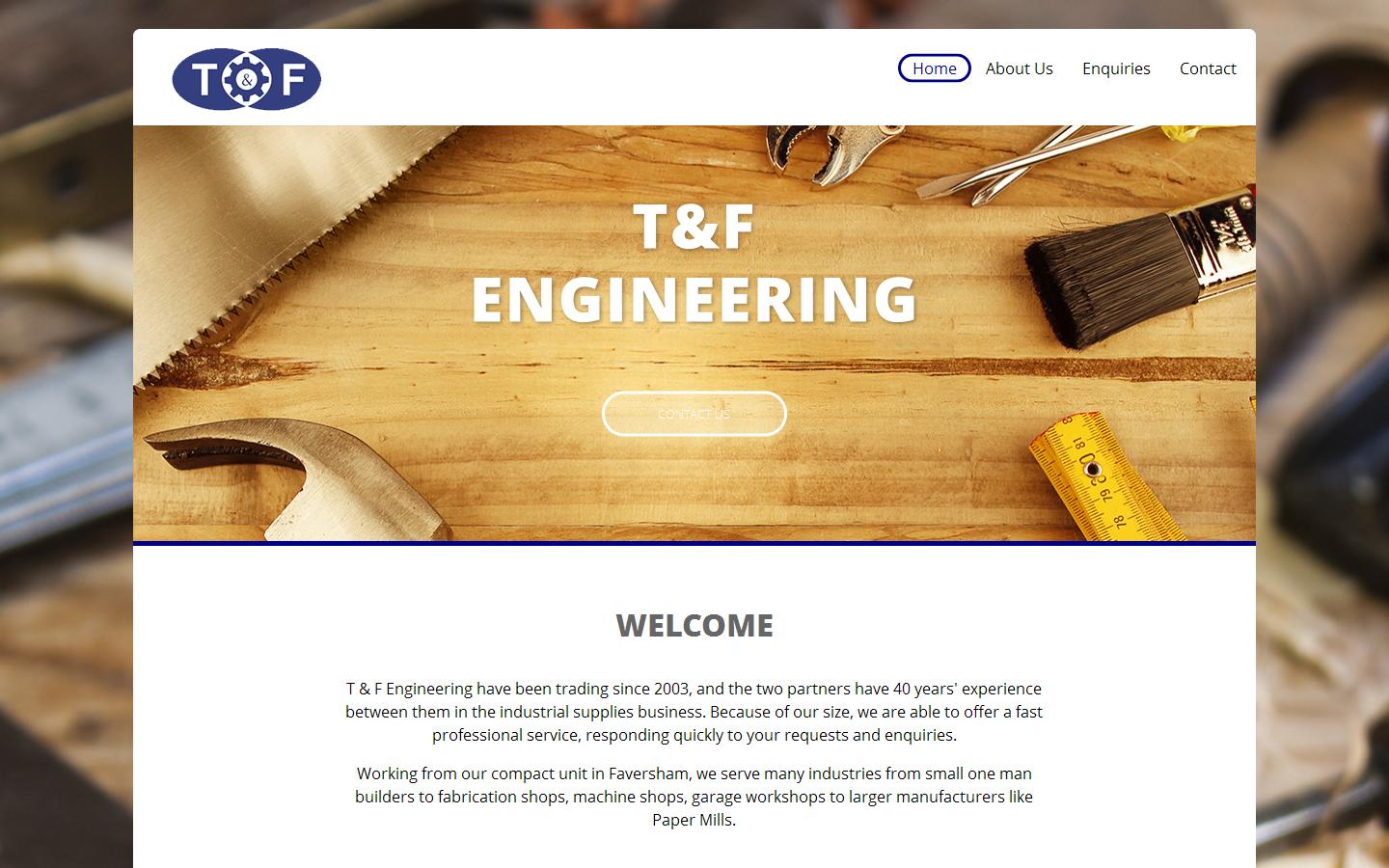 T&F Engineering & Industrial Supplies Website