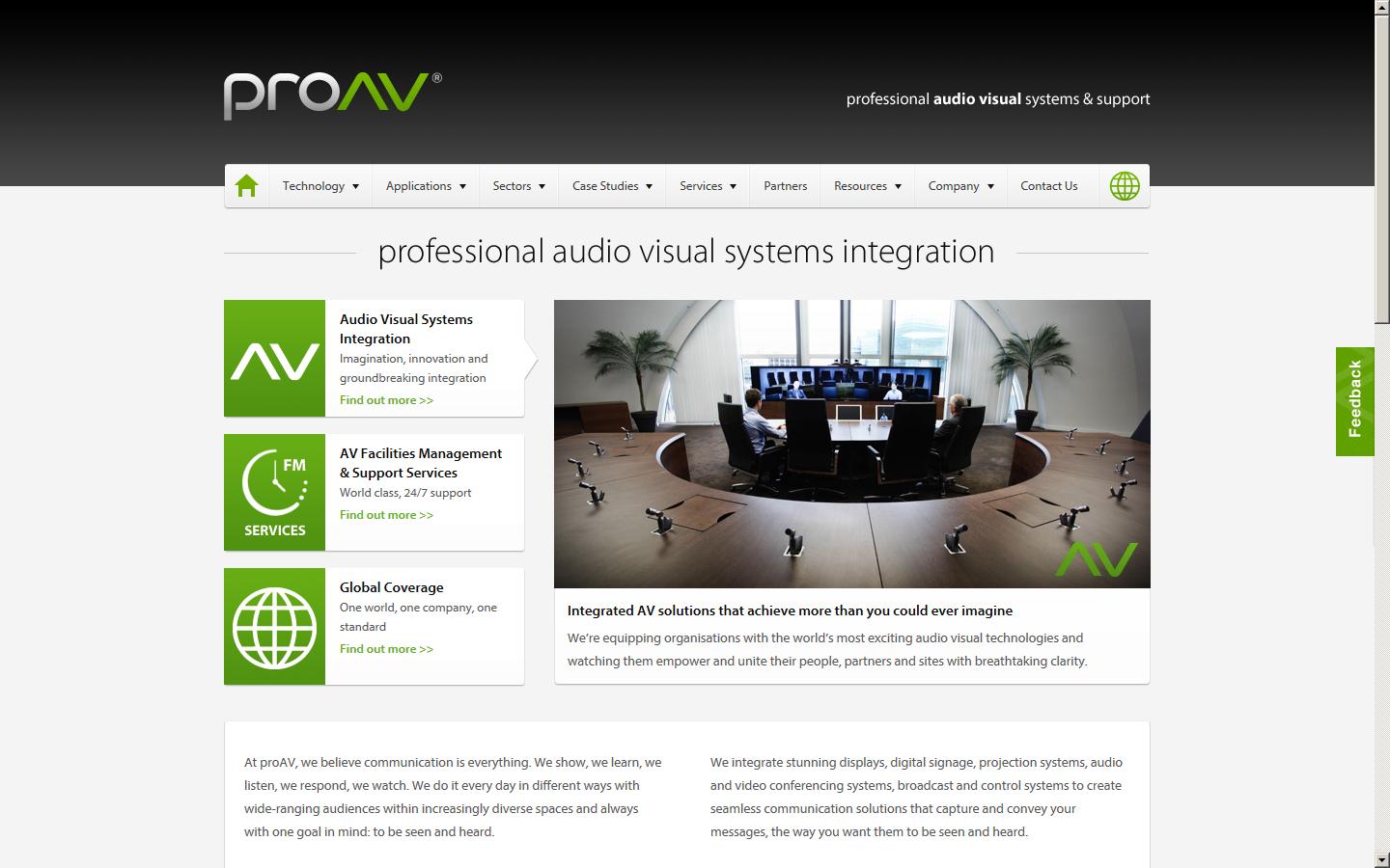 proAV Ltd Website