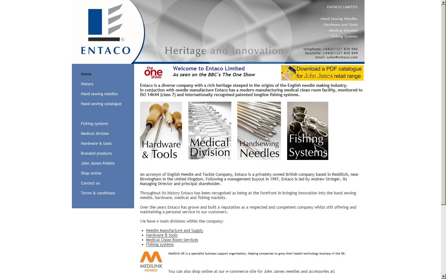 Entaco Ltd Website