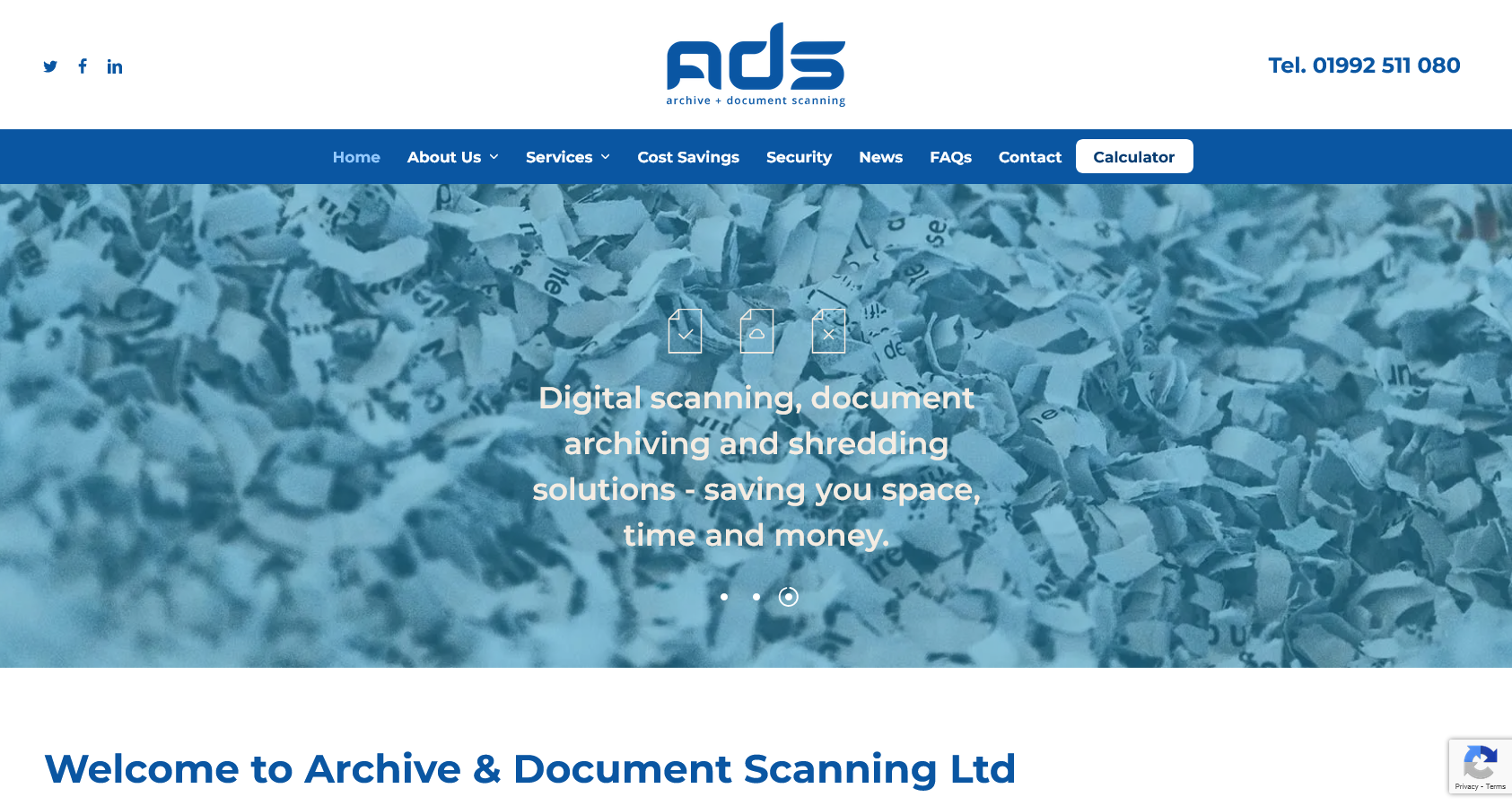 Archive Document Scanning Ltd Website