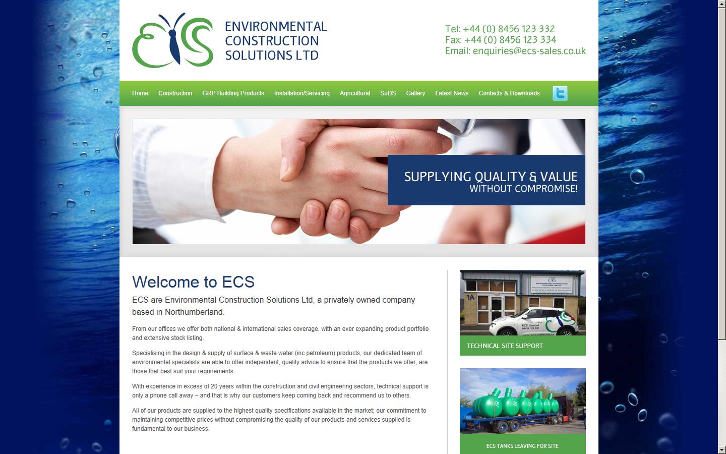 Environmental Construction Solutions  Website