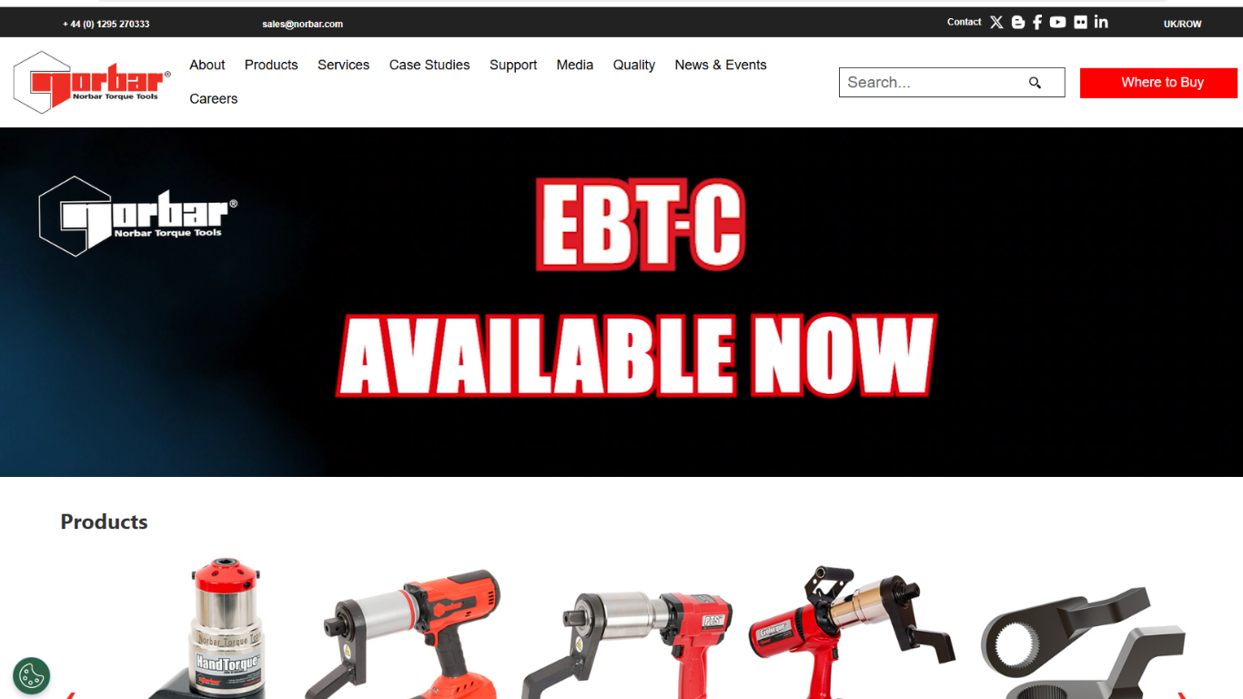 Norbar Torque Tools Ltd Website