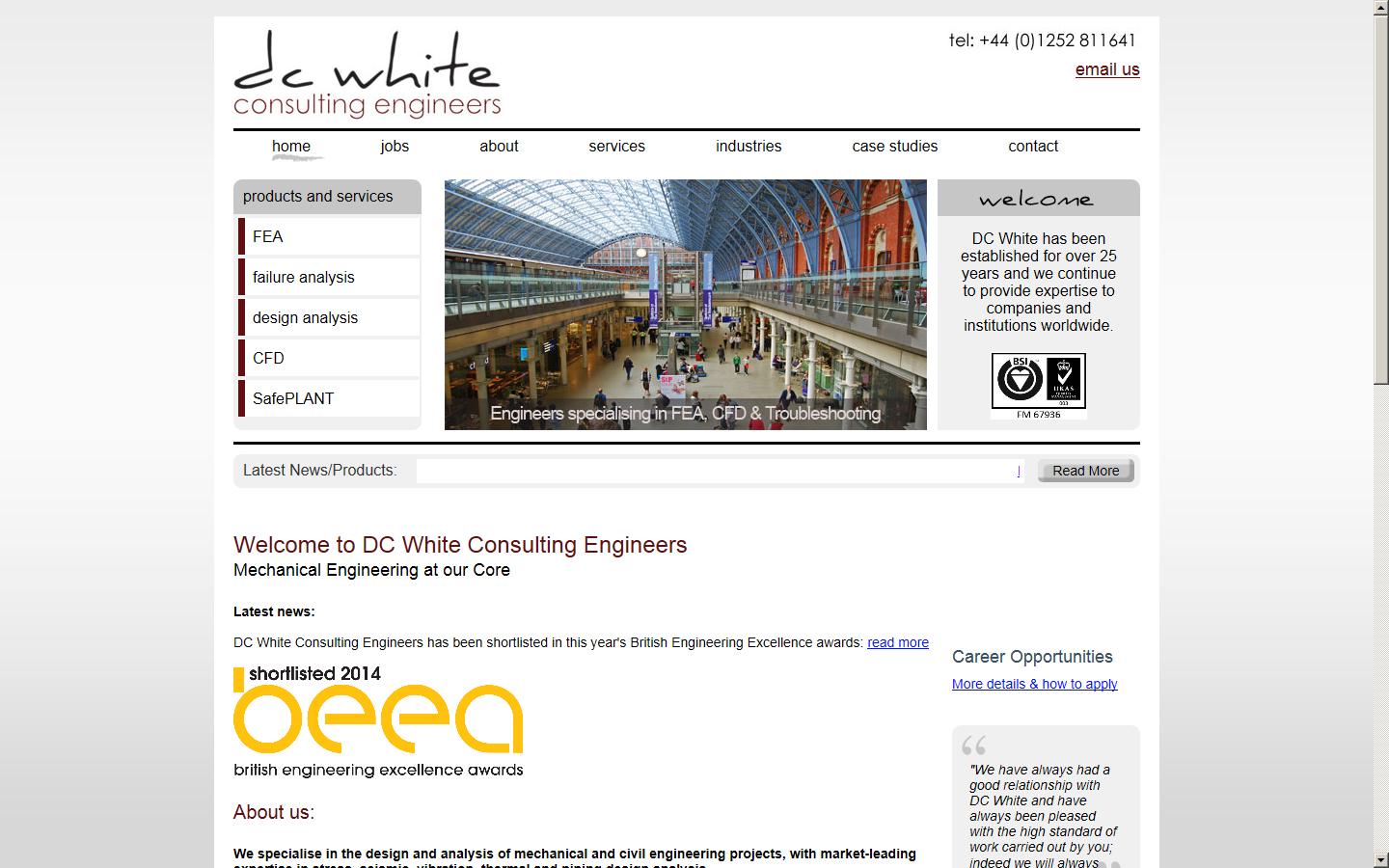 DC White Engineering Consultants Website