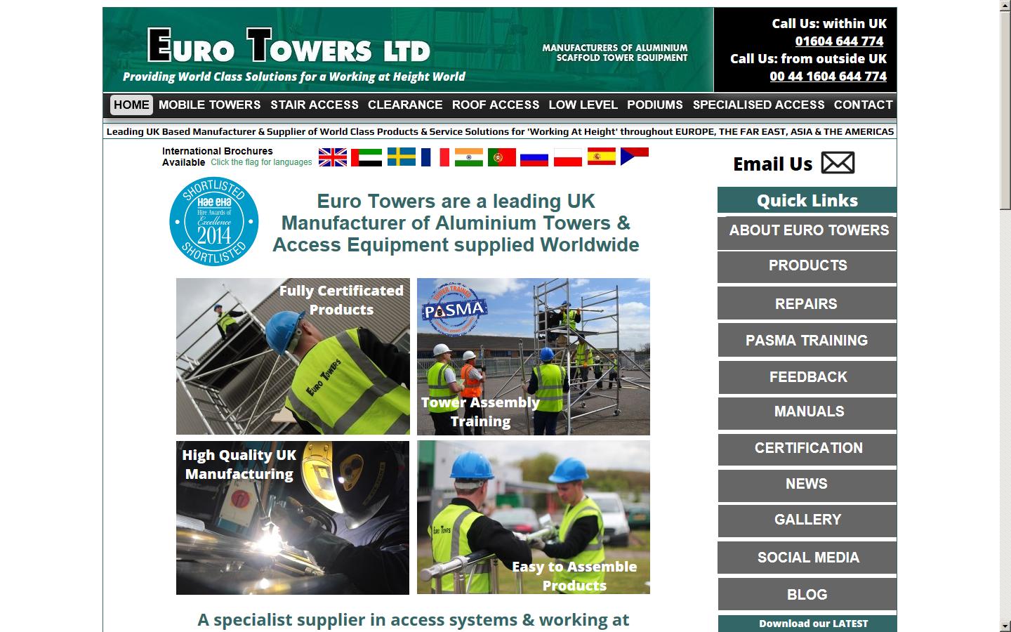 Euro Towers Ltd Website