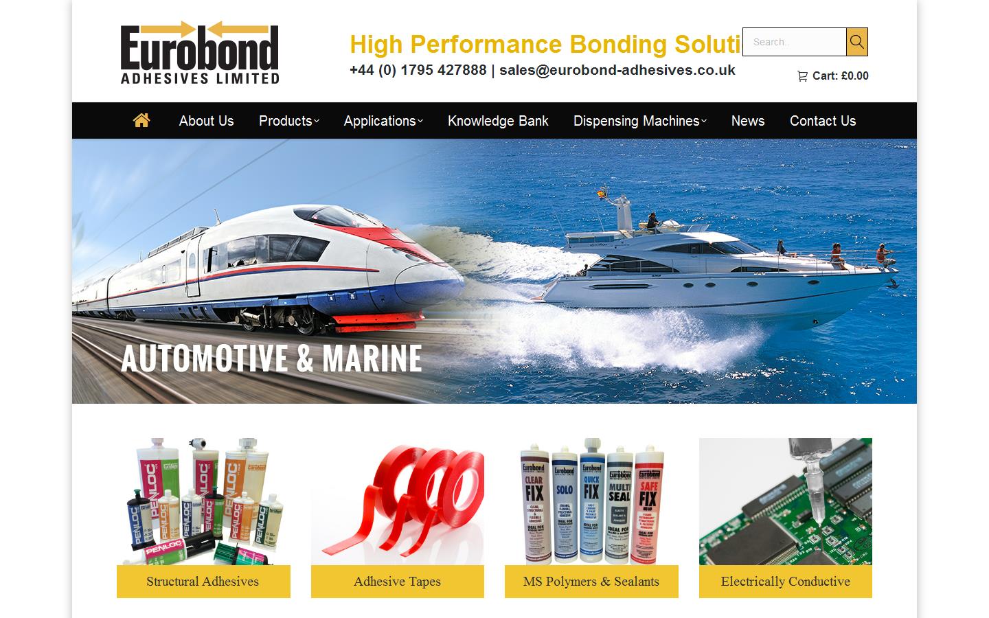 Eurobond Adhesives Ltd Website