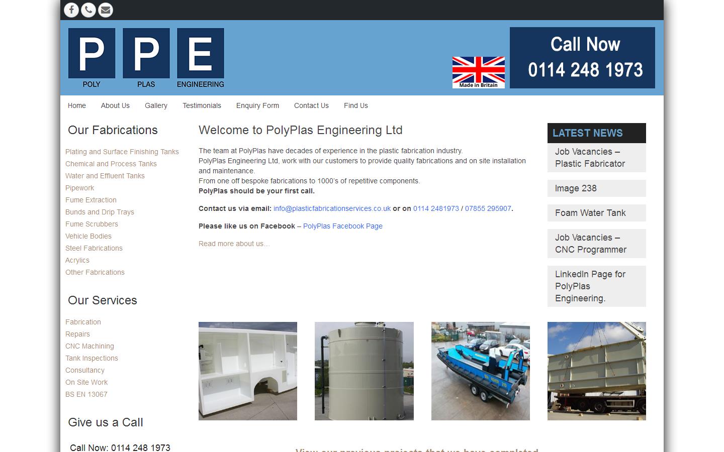 PolyPlas Engineering Ltd Website