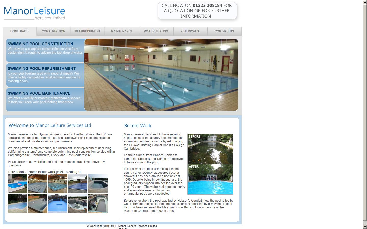 Manor Leisure Services Ltd Website