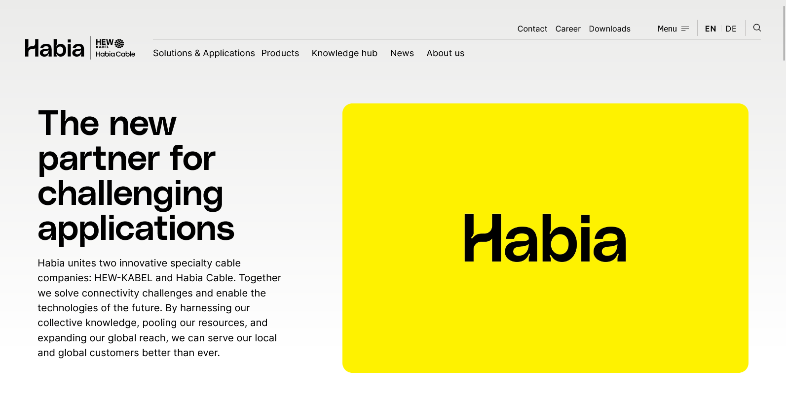 Habia Cable Ltd  Website