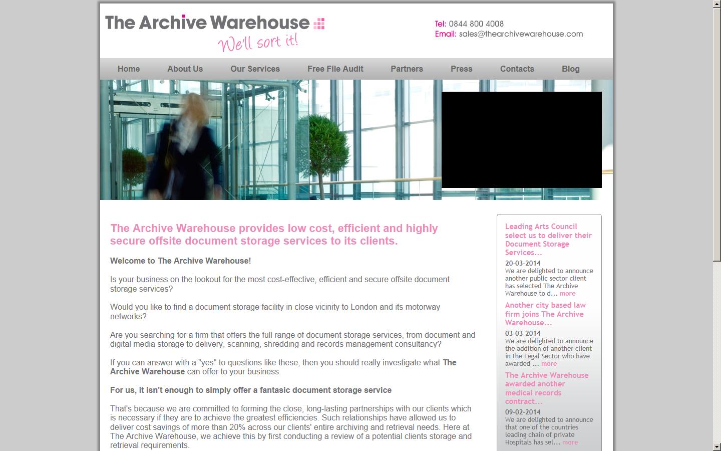 The Archive Warehouse Website