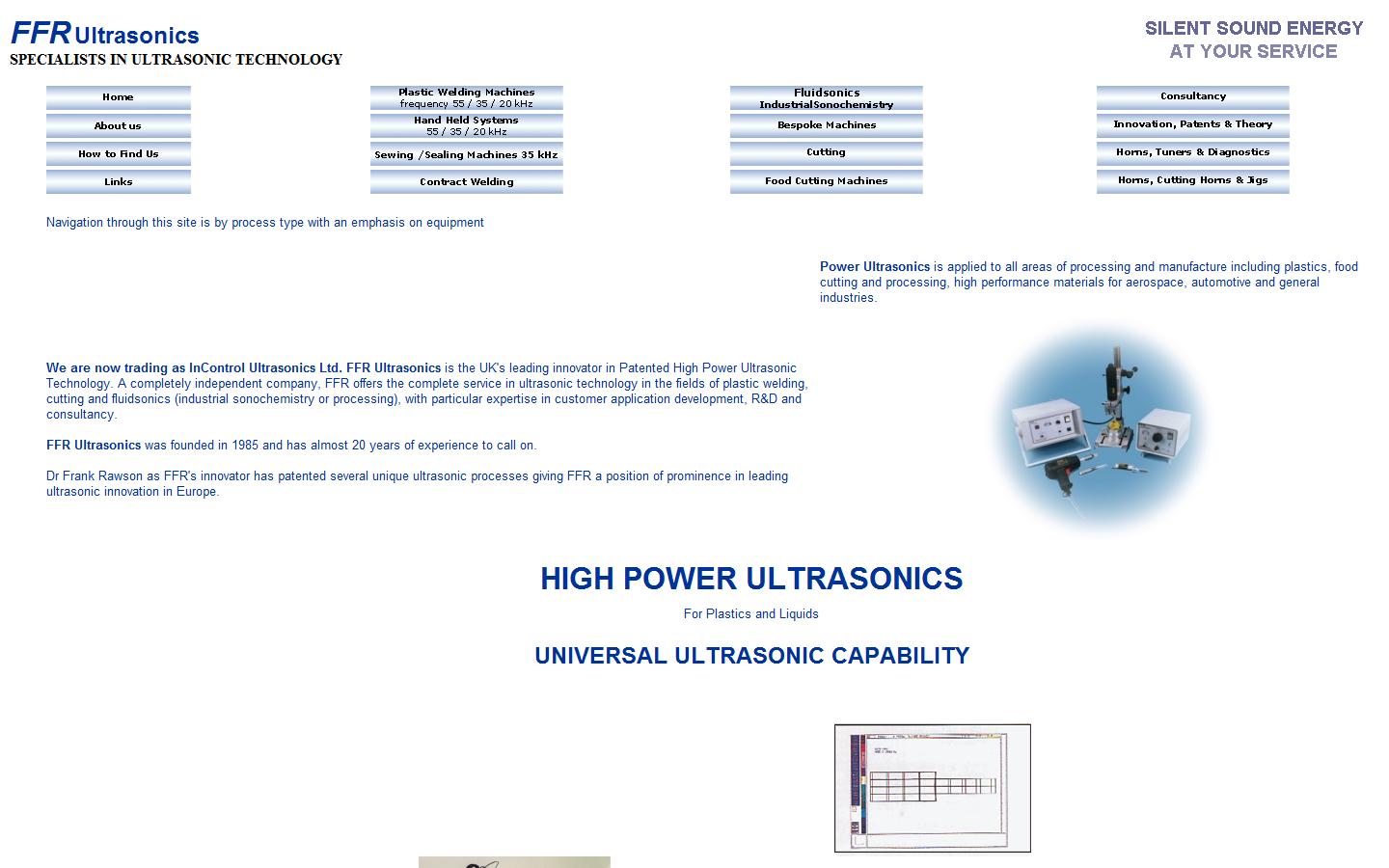 FFR Ultrasonics Ltd Website