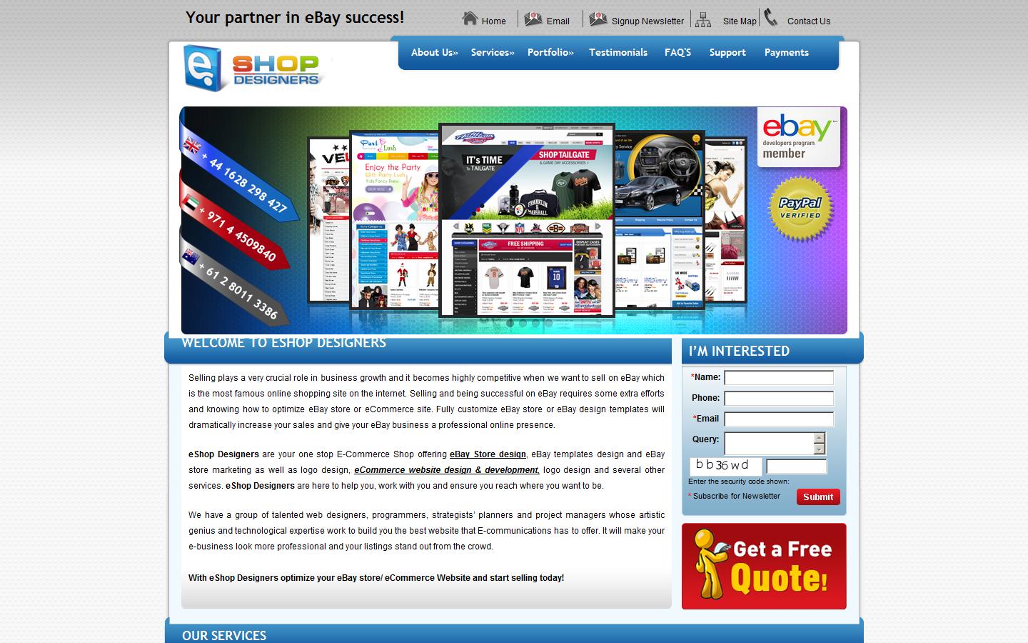 eShop Designers & IT Solutions Ltd Website