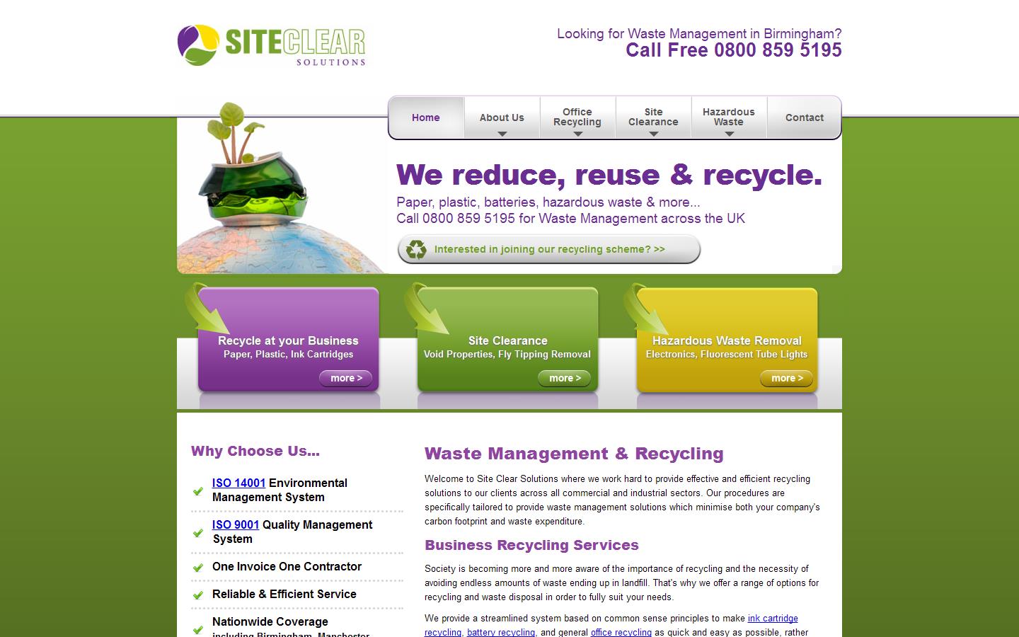 Site Clear Solutions Website