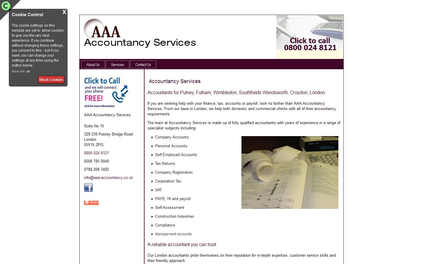 AAA Accountancy Services Website