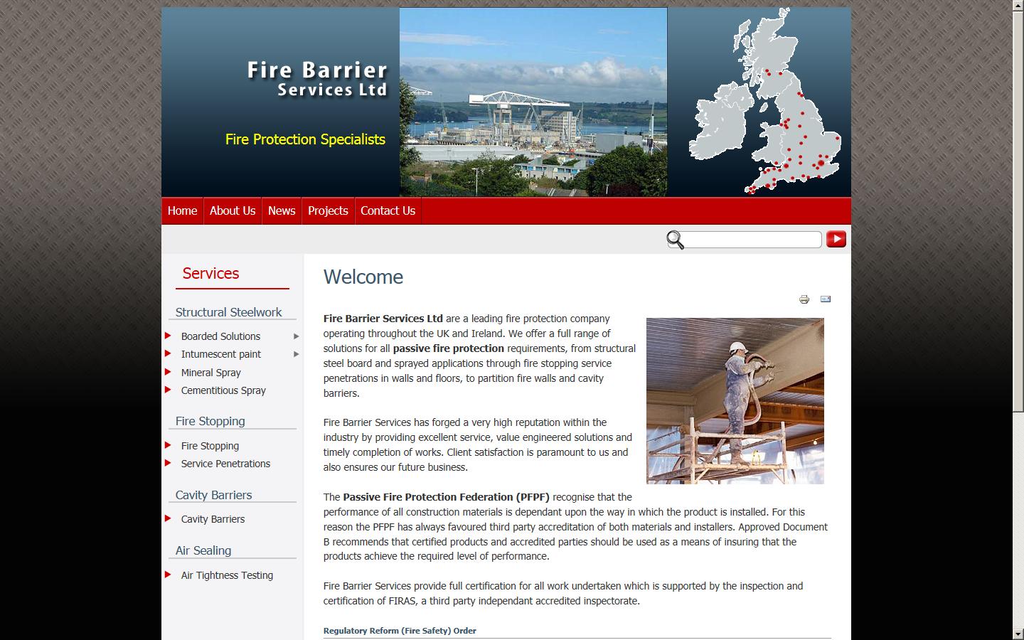 Fire Barrier Services Ltd Website