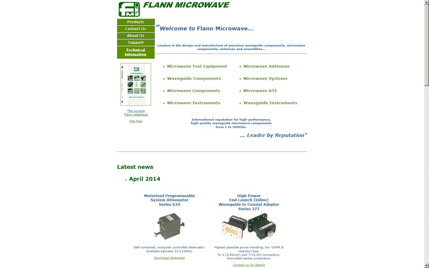 Flann Microwave Ltd Website